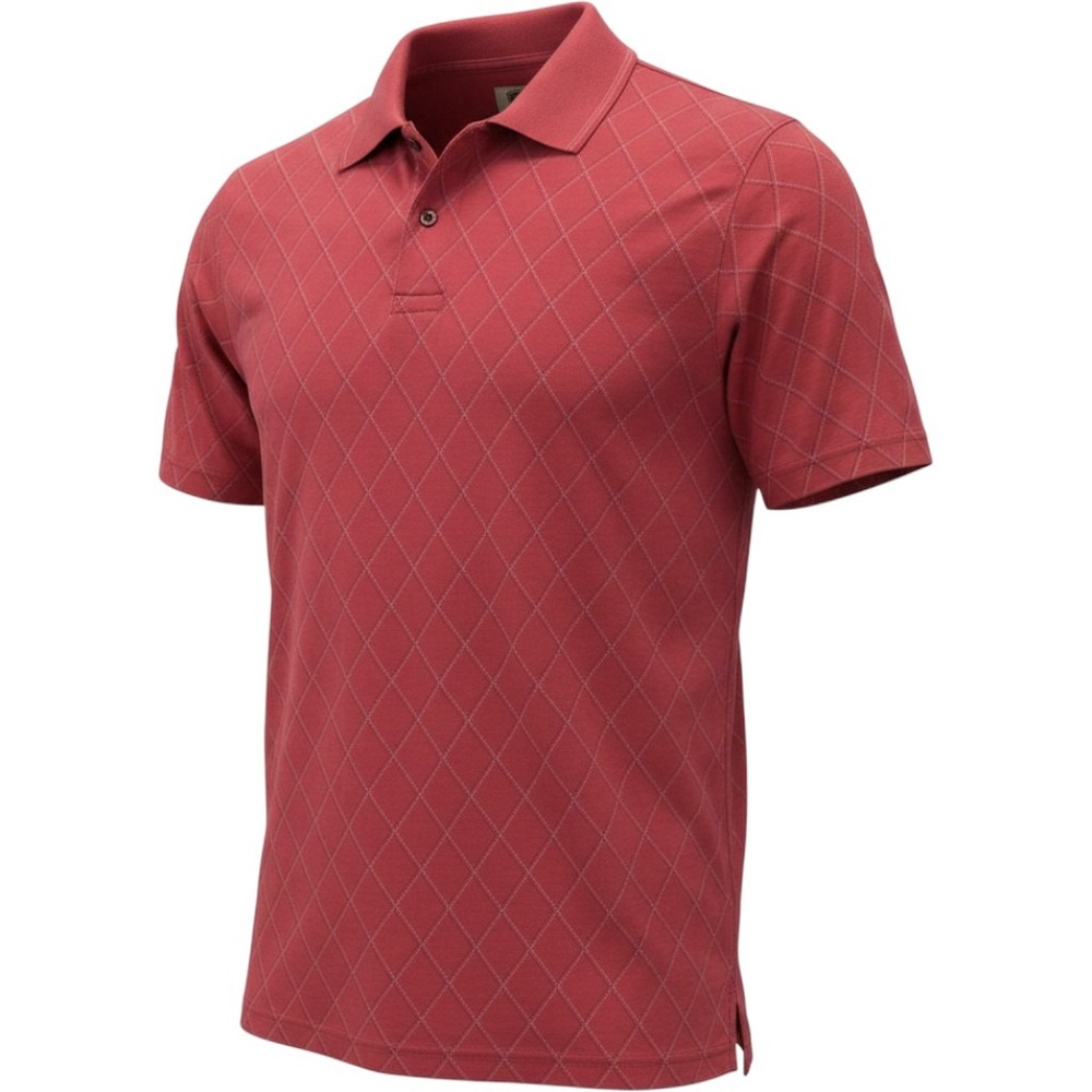 Foundry Supply Co Quick-Dri Polo Shirt Men's XLT Red Diamond Print Short Sleeve